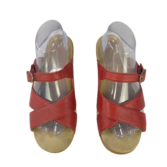 Dansko Leather Cross Strap Block Heels Sandals Womens Size US9.5-10  EU40 - Picture 4 of 13